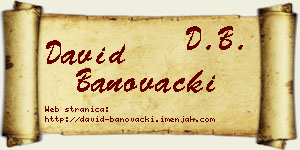 David Banovački vizit kartica